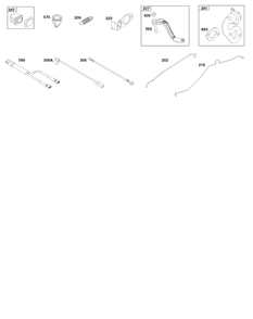 Controls Group Diagram and Parts List for 121S0B-0071-F1  Briggs and Stratton Engine